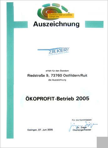 Oekoprofit Betrieb 2005
